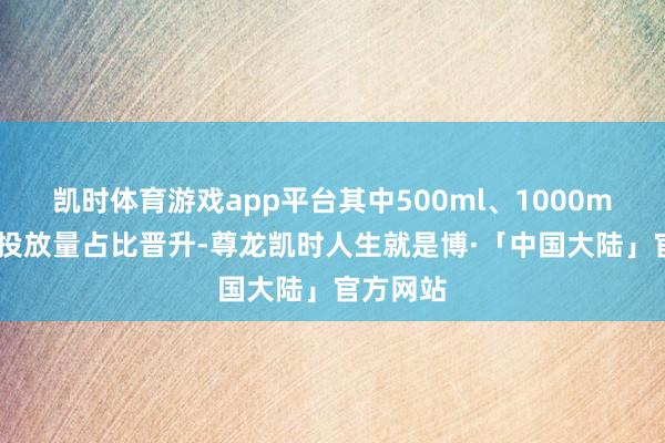 凯时体育游戏app平台其中500ml、1000ml茅台酒投放量占比晋升-尊龙凯时人生就是博·「中国大陆」官方网站
